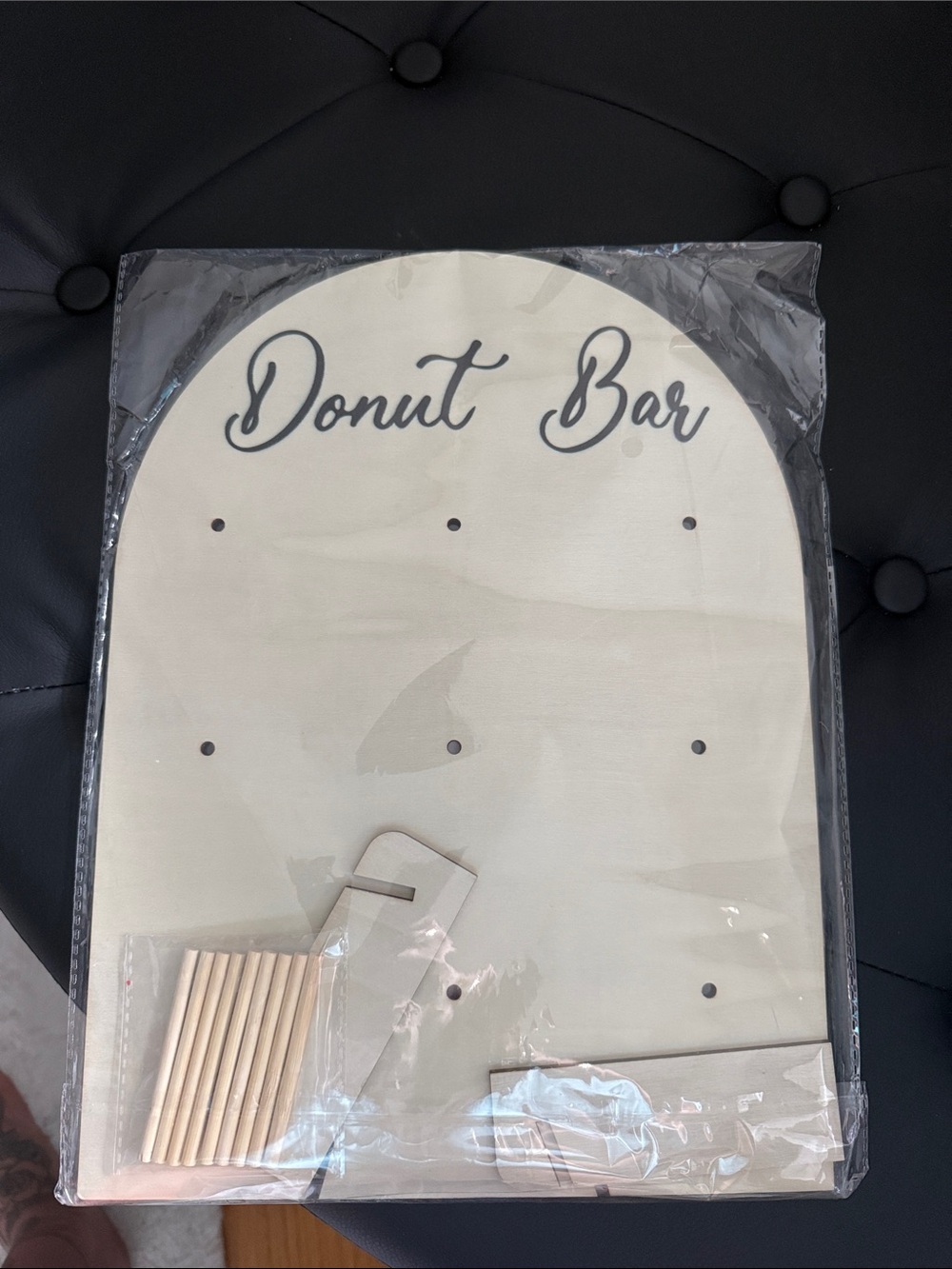 Donut Bar Wooden Display Stand - Natural